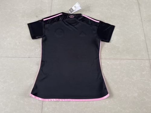 Women 2023-2024 Inter Miami Away Black Soccer Jersey Lady Football Shirt