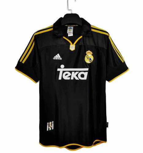 Retro Jersey 1999-2000 Real Madrid Away Black Soccer Jersey Vintage Football Shirt