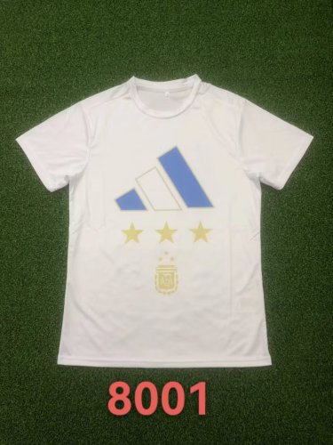 8001 Argentina White Soccer T-shirt