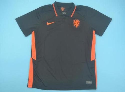 Retro Jersey 2020 Netherlands Away Black Soccer Jersey Vintage Holland Football Shirt