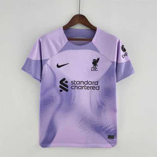 Fans Version 2022-2023 Liverpool Purple Goalkeeper Soccer Jersey