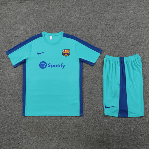 Adult Uniform 2023-2024 Barcelona Light Blue Soccer Training Jersey and Shorts