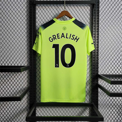 GREALISH Shirt for Fan Version 2022-23 Manchester City 3rd Away Soccer Jersey