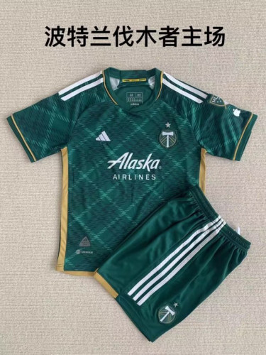 Adult Uniform 2023-2024 Portland Timbers Home Soccer Jersey Shorts