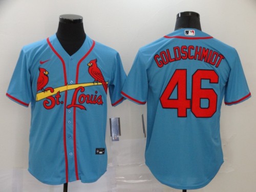 St. Louis Cardinals 46 GOLDSCHMIDT Blue 2020 Cool Base Jersey