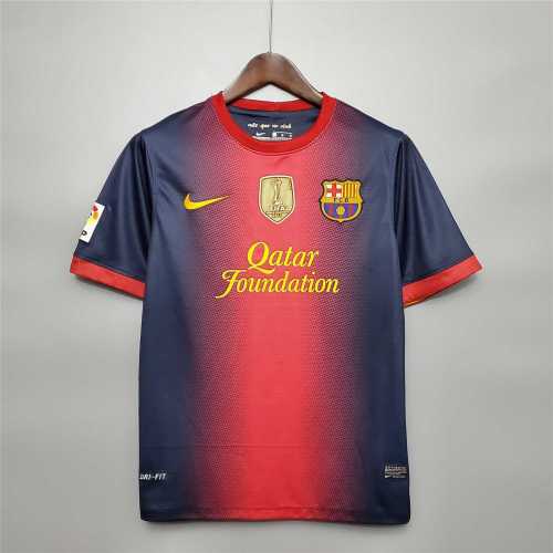 with Front Patch+LFP Patch Retro Jersey 2012-2013 Barcelona Home Soccer Jersey