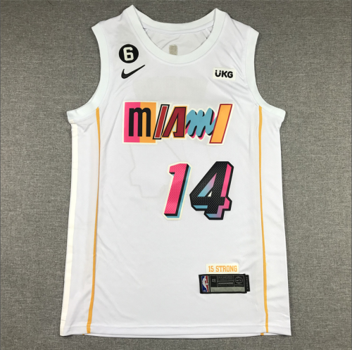 City Edition 2023 Miami Heat 14 HERRO White NBA Jersey Basketball Shirt