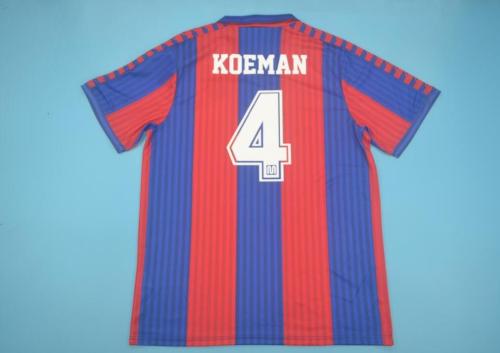 Retro Jersey 1991-1992 Barcelona 4 KOEMAN Home Soccer Jersey