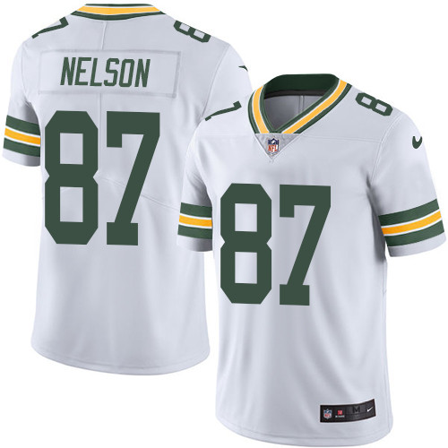 Green Bay Packers #87 NELSON White NFL Legend Jersey