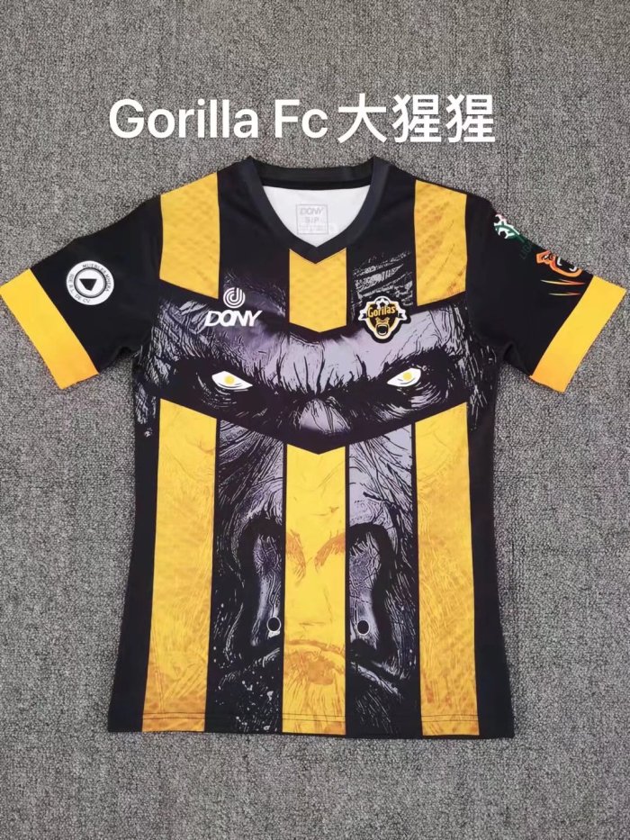 Fans Version 2022-2023 Gorilla FC Black/Yellow Soccer Jersey