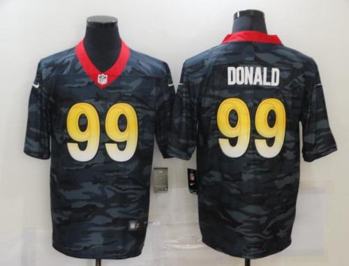 Los Angeles Rams 99 DONALD Black Camo 2020 Salute To Service Limited Jersey
