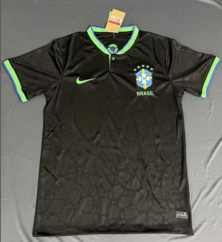 Fans Version 2022 Brazil Special Black/Green Soccer Jersey