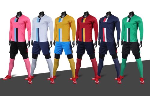 002 Long Sleeve DIY Custom Blank Uniforms Soccer Jersey Shorts