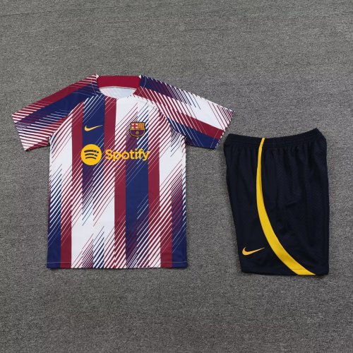 Adult Uniform 2023-2024 Barcelona Red/Blue/White Soccer Training Jersey and Shorts