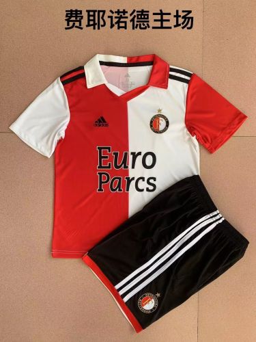 Adult Uniform 2022-2023 Feyenoord Rotterdam Home Soccer Jersey Shorts