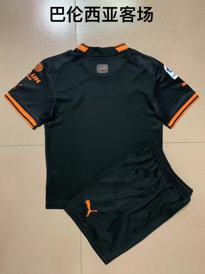 Adult Uniform 2022-2023 Valencia Away Black Soccer Jersey Shorts