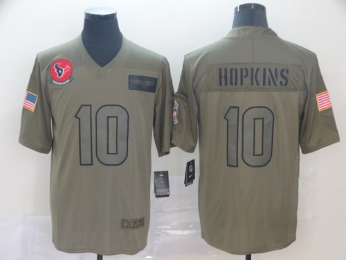 Houston Texans 10 HOPKINS 2019 Olive Salute To Service Limited Jersey