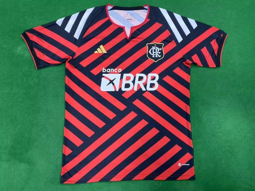 Fans Version 2023-2024 Flamengo Special Stripes Soccer Jersey