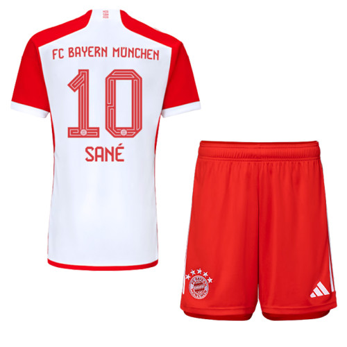 Adult Uniform 2023-2024 Bayern Munich SANE 10 Home Soccer Jersey Shorts