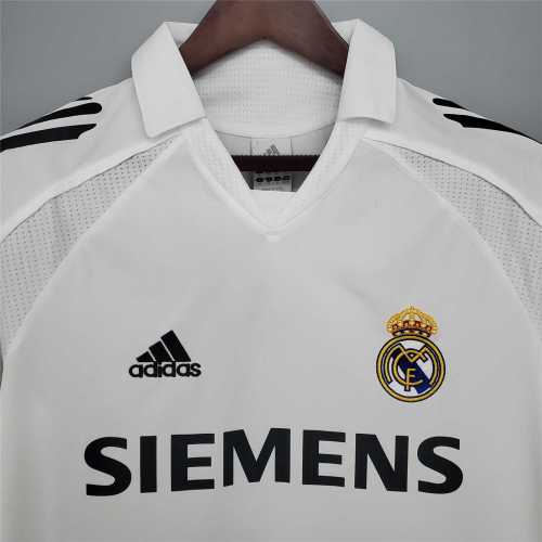 with LFP Patch Retro Jersey 2005-2006 Real Madrid Home Soccer Jersey