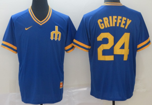 2019 Seattle Mariners # 24 GRIFFEY Blue Jersey