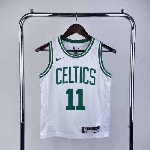 Youth Kids Basketball Shirt Boston Celtics 11 IRVING White NBA Jersey