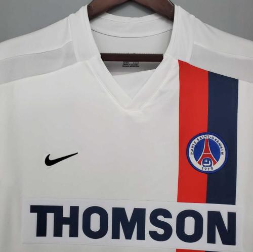 Retro Jersey 2002-2003 PSG Away White Soccer Jersey Vintage Paris Football Shirt