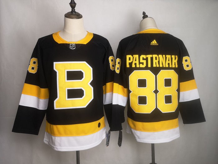 Boston Bruins 88 David Pastrnak Black NHL Hockey Jersey