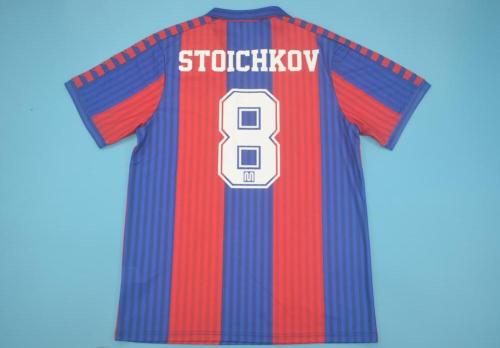 Retro Jersey 1991-1992 Barcelona 8 STOICHKOV Home Soccer Jersey