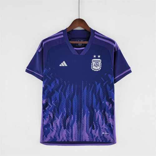 Fans Version 2022 World Cup Argentina Away Purple Soccer Jersey