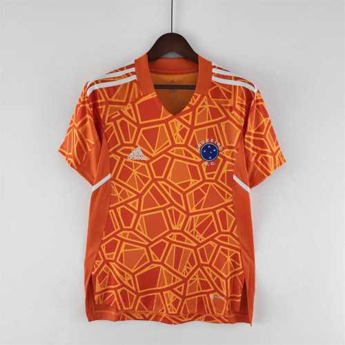 Fans Version 2022-2023 Cruzeiro Goalkeeper Orange Soccer Jersey