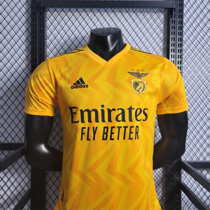 Player Version 2022-2023 Benfica Away Yellow Soccer Jersey