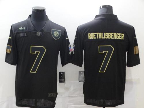 Pittsburgh Steelers 17 ROETHLISBERGER Black 2020 Salute To Service Limited Jersey
