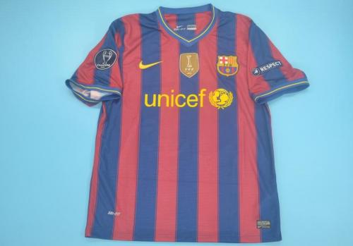 with UCL+Front Patch Retro Jersey 2009-2010 Barcelona Home Soccer Jersey