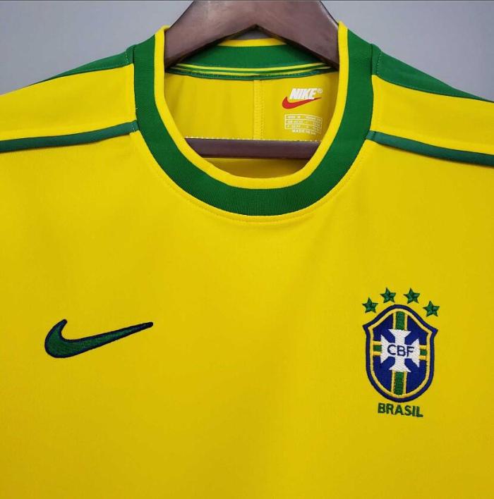 Retro Jersey 1998 Brazil Home Vintage Soccer Jersey