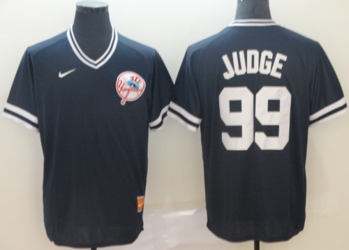 2019 New York Yankees # 99 JUDGE Blue MLB Jersey