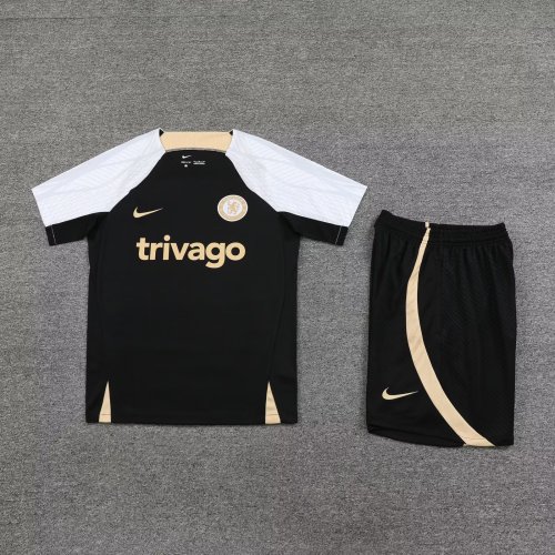 Adult Uniform 2023-2024 Inter Milan Black Soccer Training Jersey and Shorts