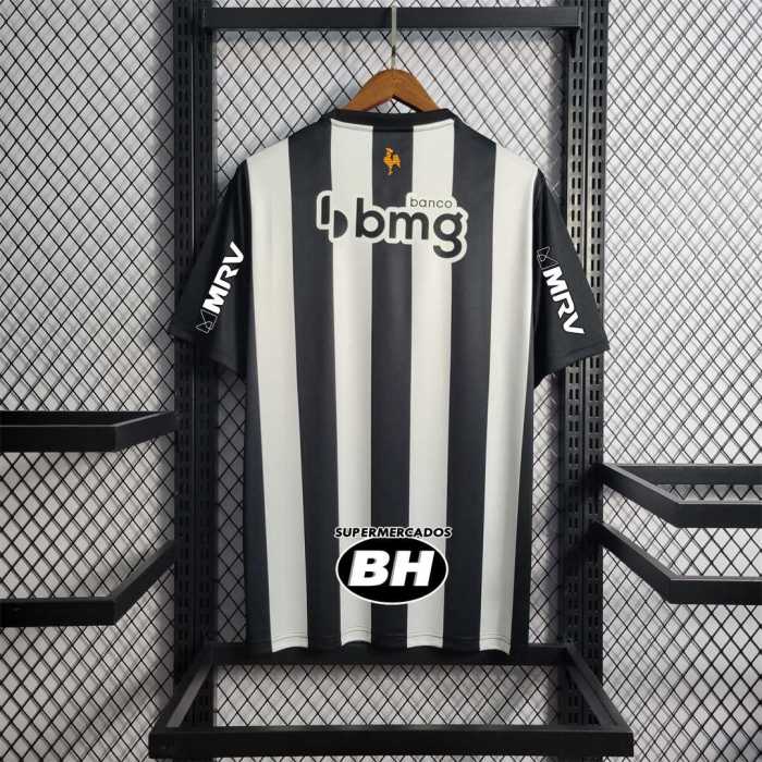 with Front Patch+All Sponor Logos Fans Version 2022-2023 Atletico mineiro Home Soccer Jersey