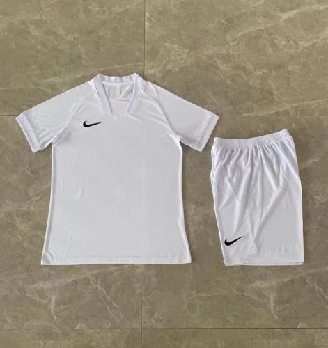 NK002 White Soccer Training Uniform DIY Customs Blank Jersey Shorts
