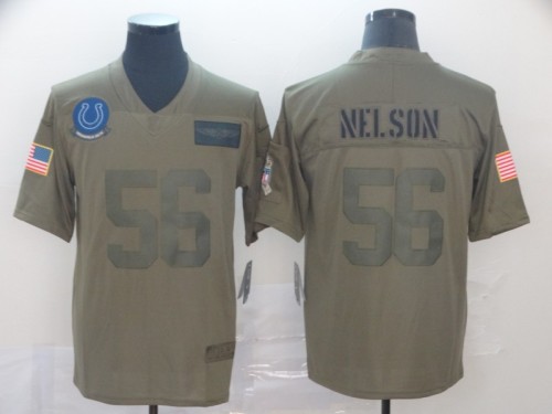 Indianapolis Colts 56 Quenton Nelson 2019 Olive Salute To Service Limited Jersey