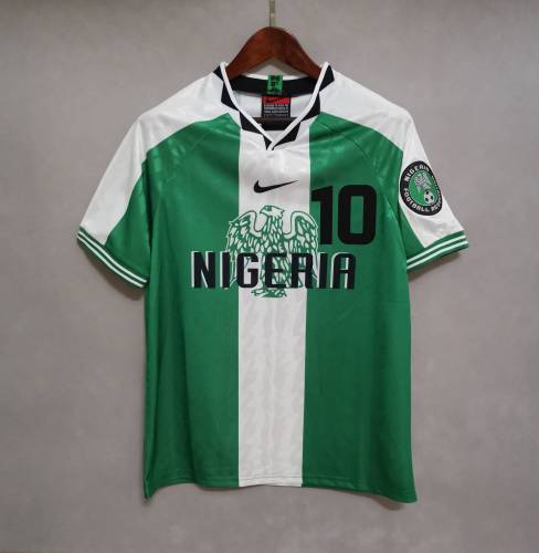 Retro Jersey 1996 Nigeria OKOCHA 10 Home Vintage Soccer Jersey