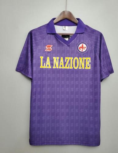 Retro Jersey 1989-1990 Fiorentina Home Purple Soccer Jersey