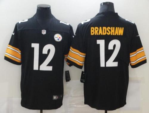 Steelers 12 Terry Bradshaw Black Vapor Untouchable Player Limited Jersey