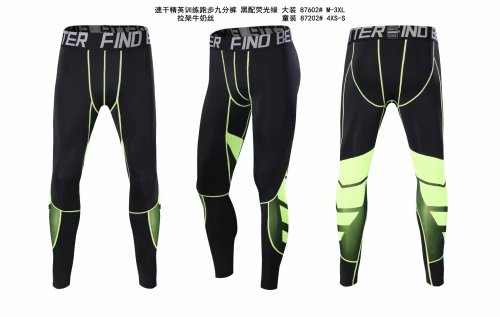 #87602 Black/Green Long Pants