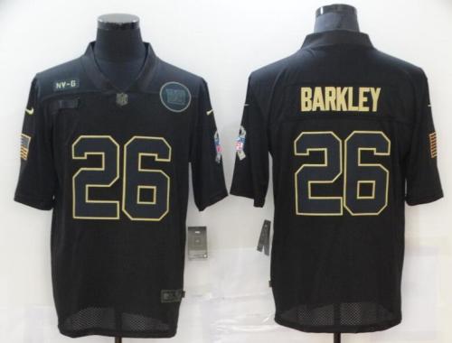 Giants 26 Saquon Barkley Black 2020 Salute To Service Limited Jersey