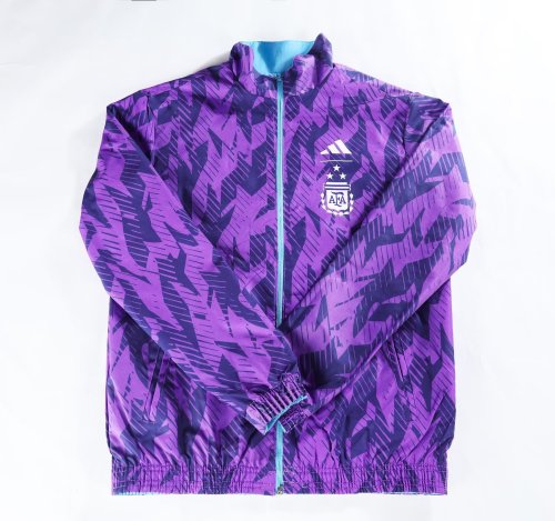 2023-2024 Argentina Purple/Blue Soccer Reversible Jacket
