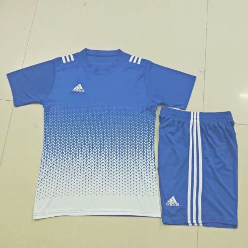 #815 Blue/White Soccer Training Uniform Jersey and Shorts