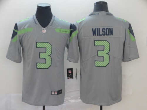 Seattle Seahawks 3 Russell Wilson Gray Inverted Legend Limited Jersey
