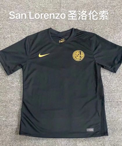 Fans Version 2022 San Lorenzo 3rd Away Black Soccer Jersey