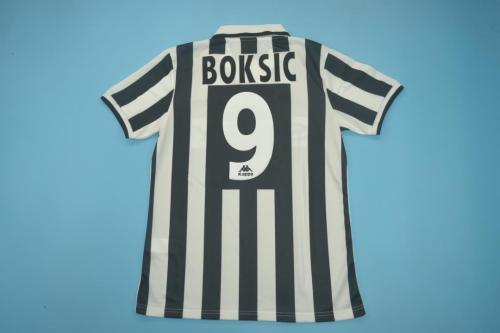 Retro Jersey 1995-1997 Juventus #9 BOKSIC Home Soccer Jersey